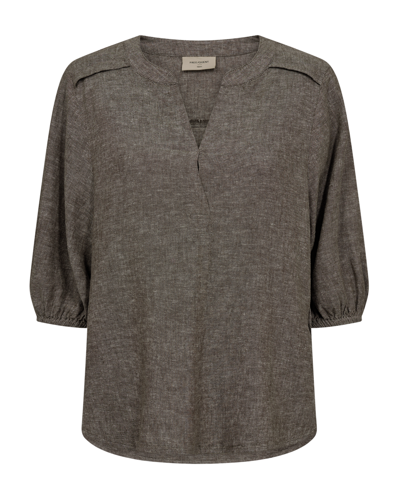 Freequent Lava Bluse Morel Melange Grå