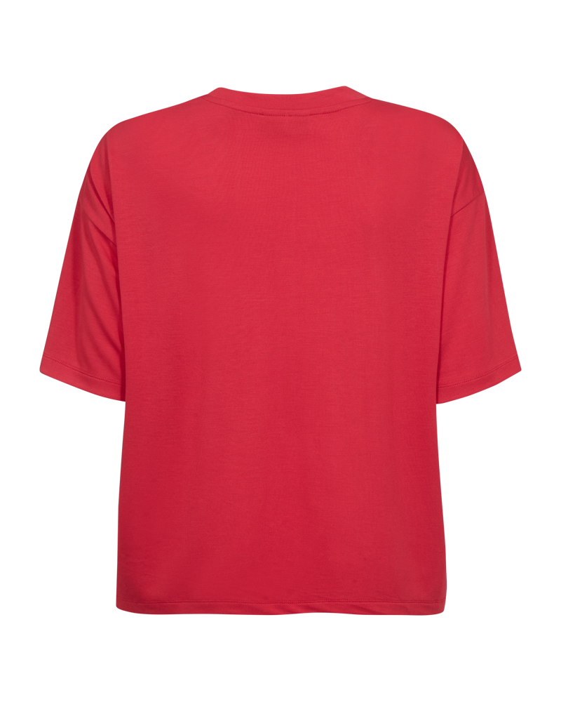Freequent Prea T Shirt Cropped True Rød