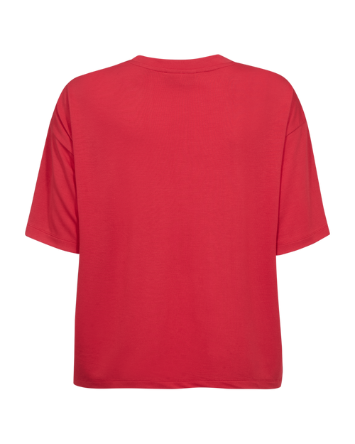 Freequent Prea T Shirt Cropped True Rød