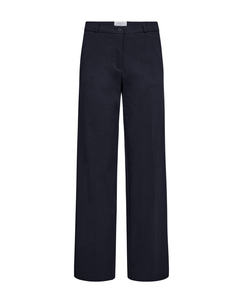 Freequent Solvej Bukser Wide Legs Salute Blå