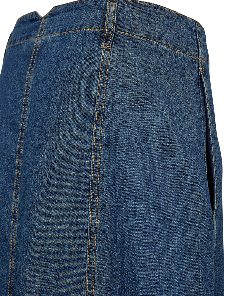 Freequent Lisea Nederdel Denim Medium Blå