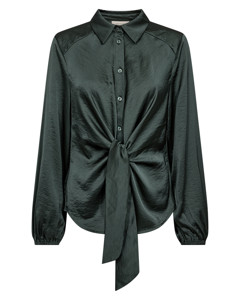 Freequent Dove Bluse Deep Forest Grøn