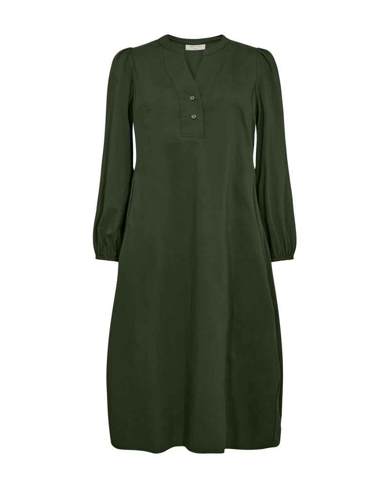 Freequent Jojo Kjole Midi Kombu Grøn