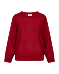 Freequent Betty Pullover Bat Sleeve Chili Pepper Rød