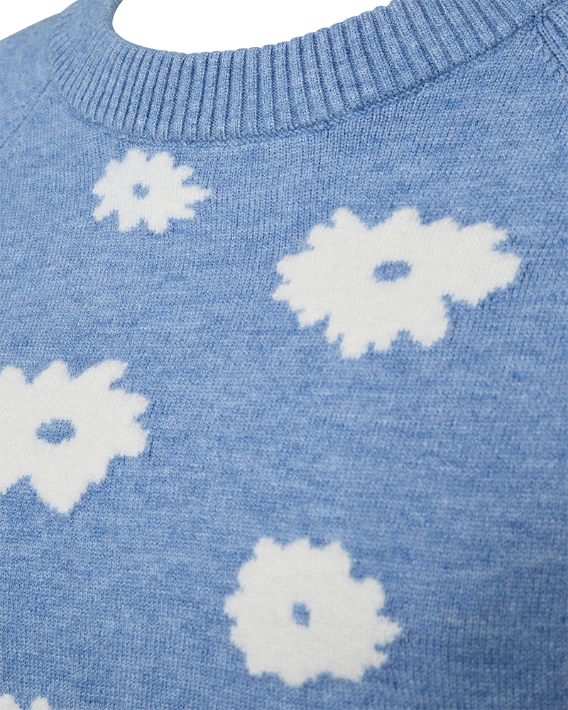 Freequent Alpi Pullover Vista Blå w Star Off White