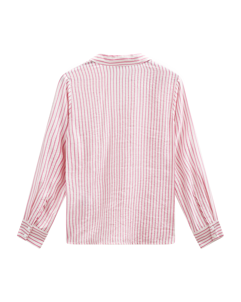 Freequent Kimmi Skjorte Star Off White w Wild Orchid Lyserød