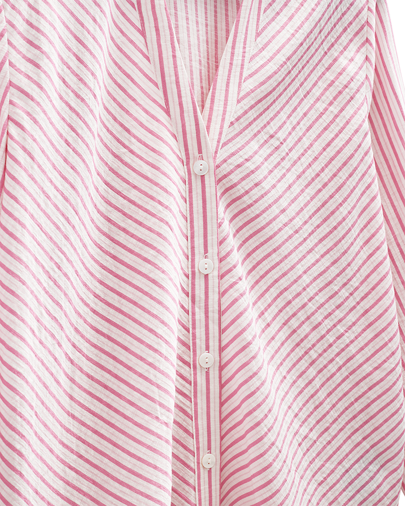 Freequent Kimmi Skjorte Star Off White w Wild Orchid Lyserød