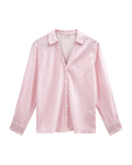 Freequent Kimmi Skjorte Star Off White w Wild Orchid Lyserød