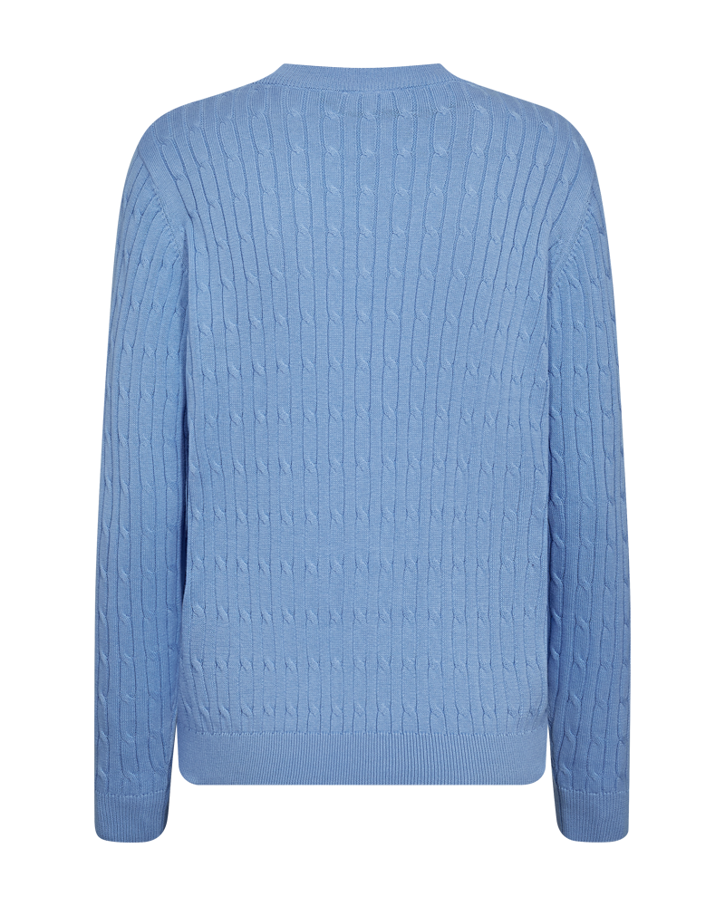 Freequent Dodo Pullover Cable Strik Vista Blå