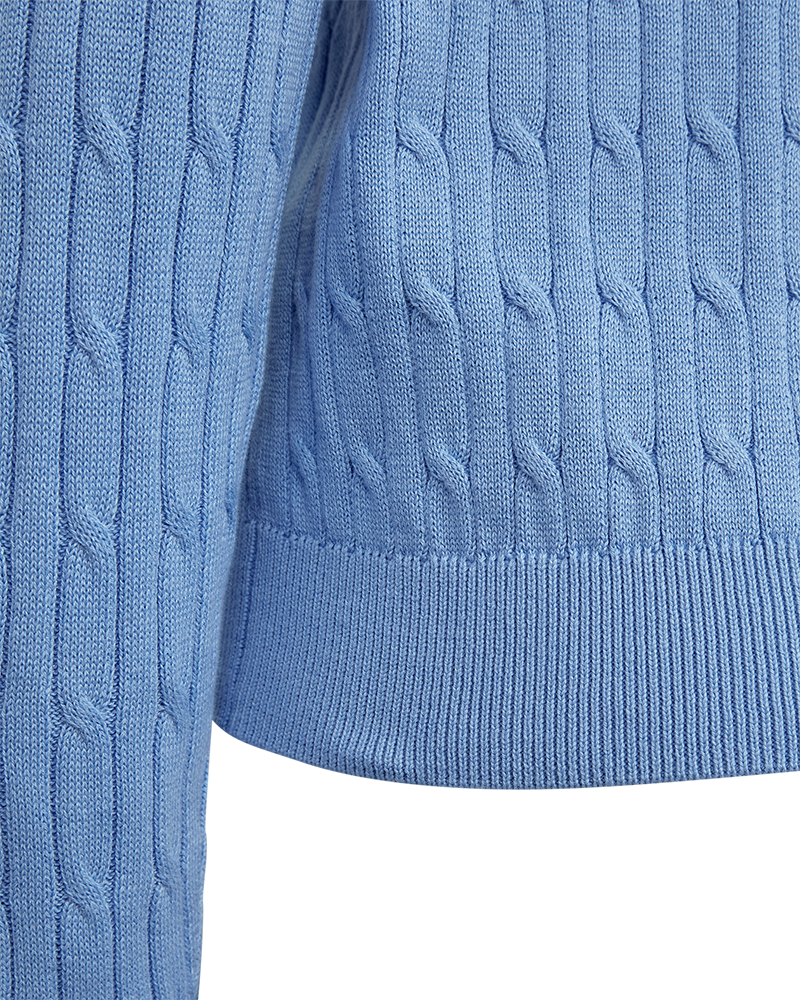 Freequent Dodo Pullover Cable Strik Vista Blå