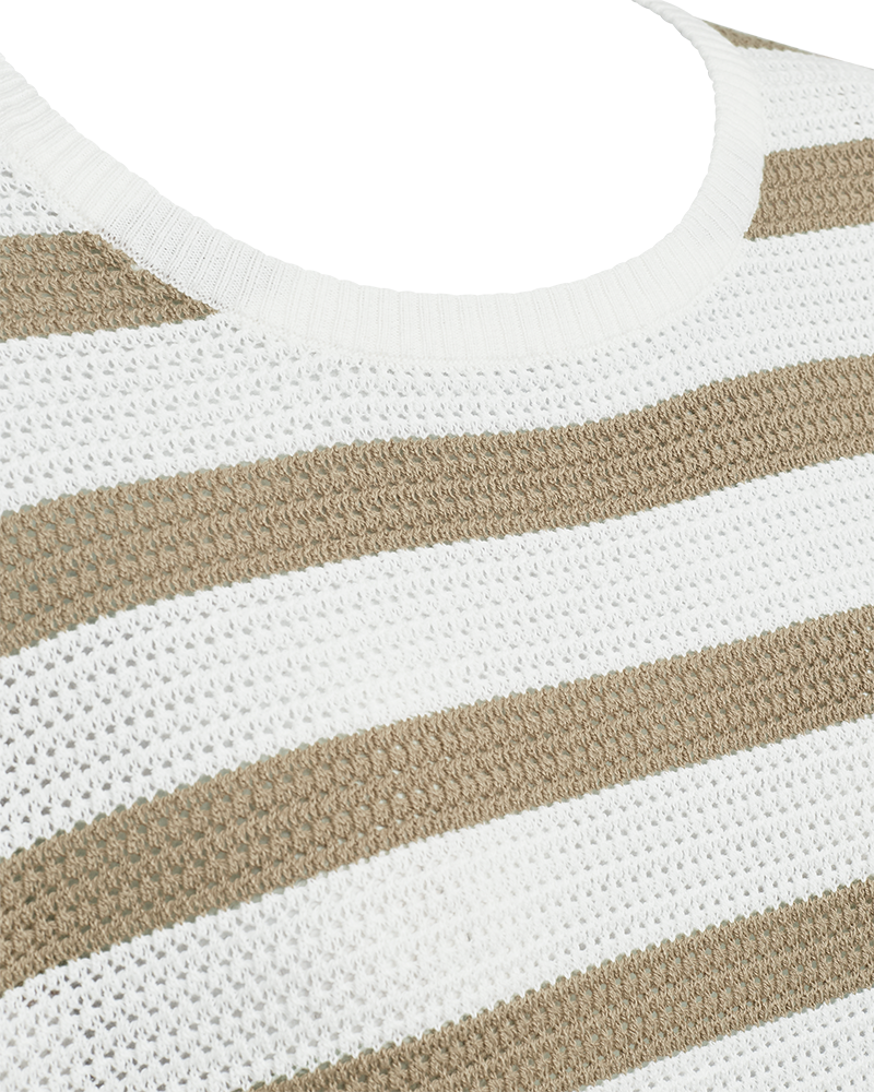Freequent Dodo Pullover Star Off White w Sølv Mink