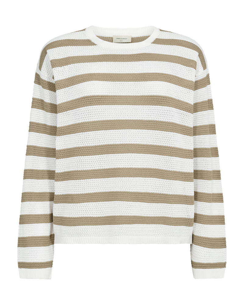 Freequent Dodo Pullover Star Off White w Sølv Mink