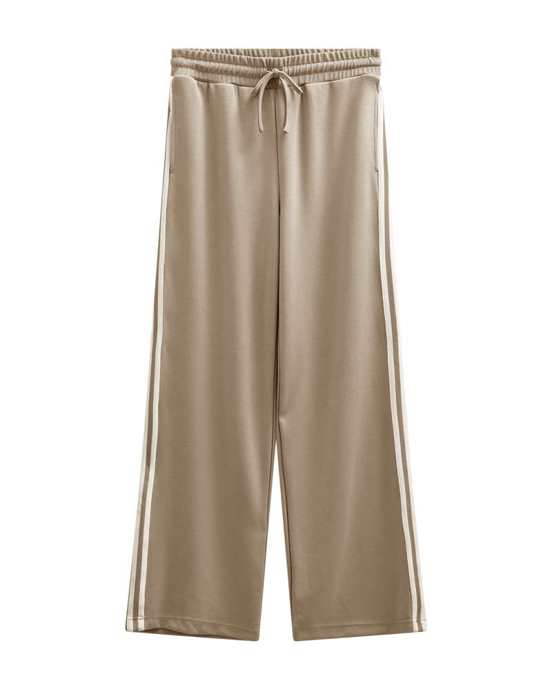 Freequent Lucinda Bukser Stribet Sølv Mink w Star Off White