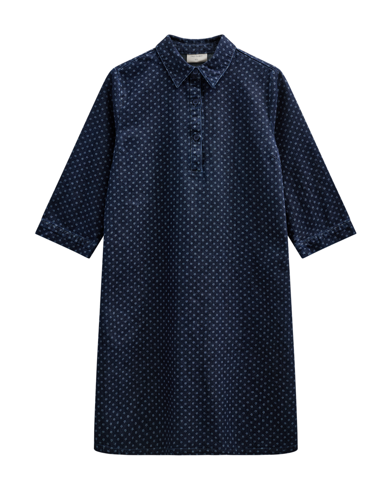 Freequent Rinna Kjole Denim Dark Blå