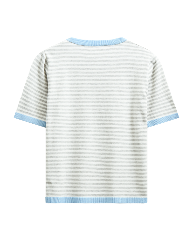 Freequent Zanti Pullover Star Off White w Blå Bell