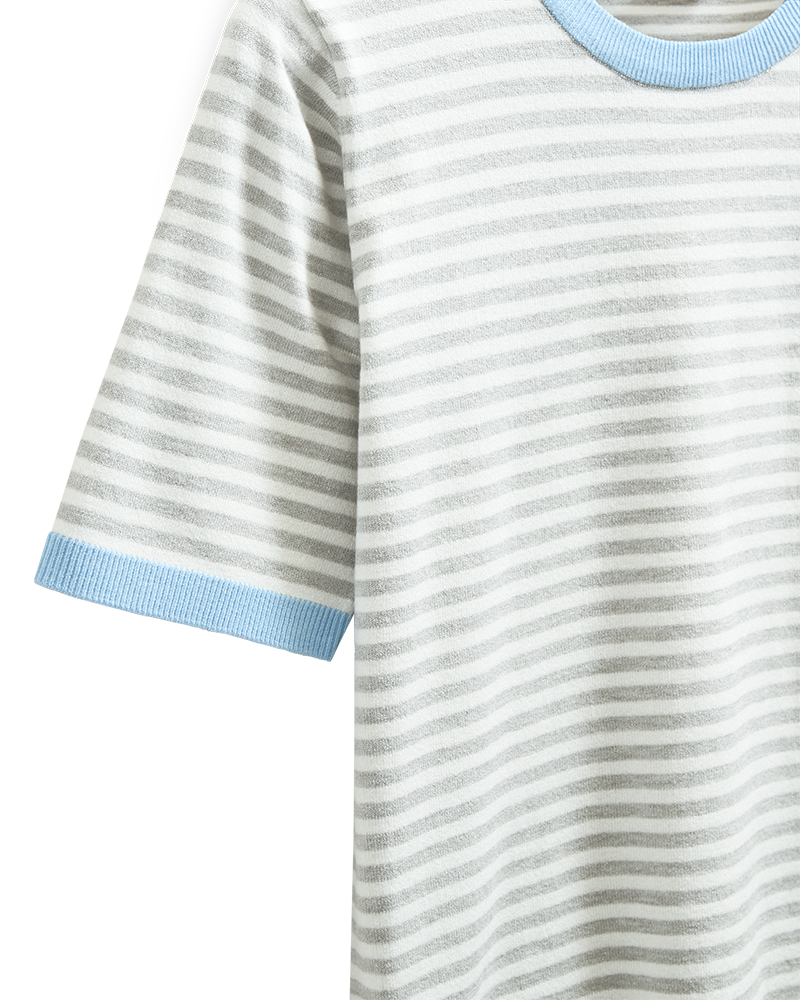 Freequent Zanti Pullover Star Off White w Blå Bell