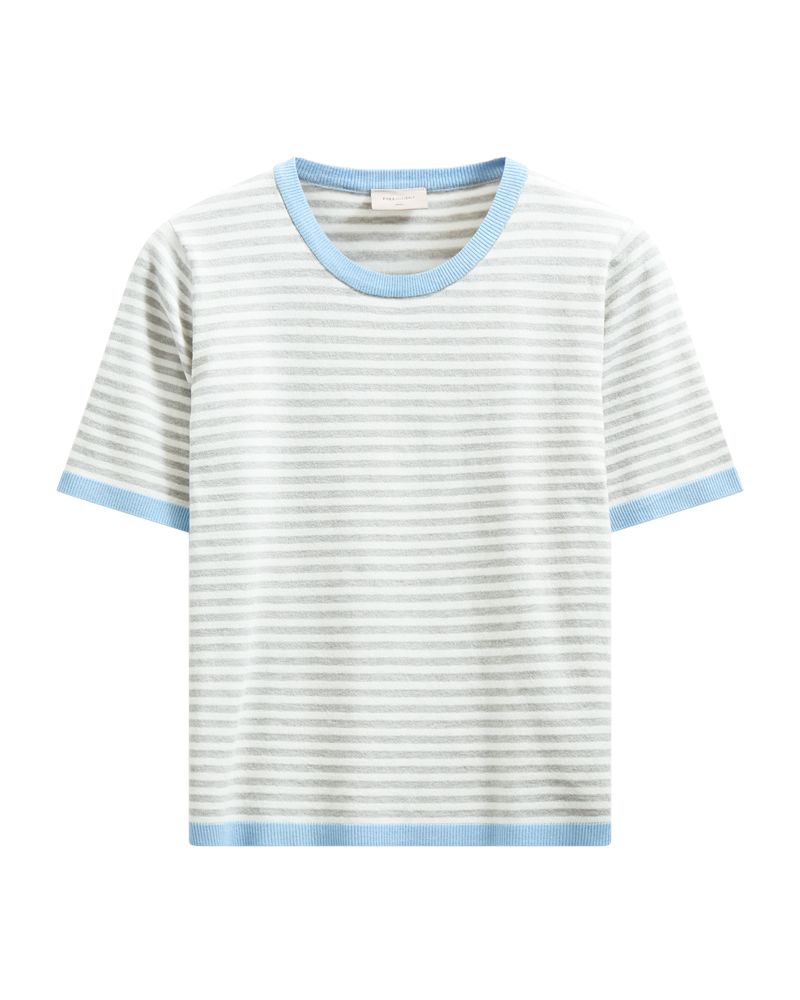 Freequent Zanti Pullover Star Off White w Blå Bell