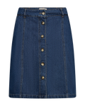 Freequent Alia Nederdel Denim Medium Blå