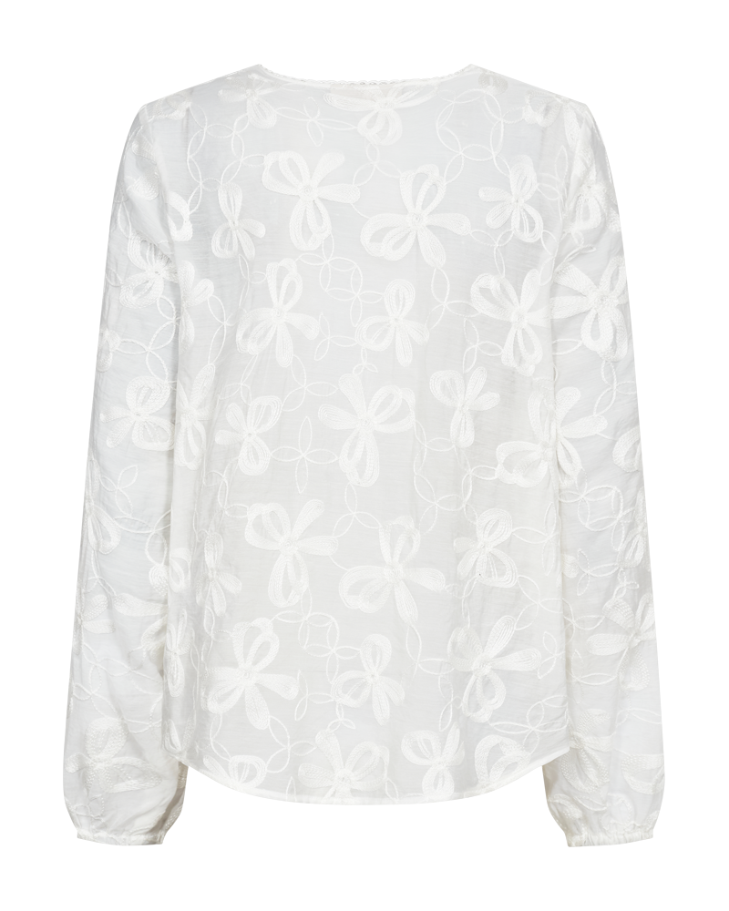 Freequent Randy Bluse Embroidery Star Off White