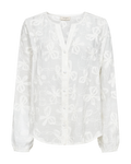 Freequent Randy Bluse Embroidery Star Off White