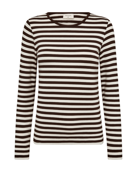 Freequent Liana T-shirt Coffee Bean Brun w Star Off White