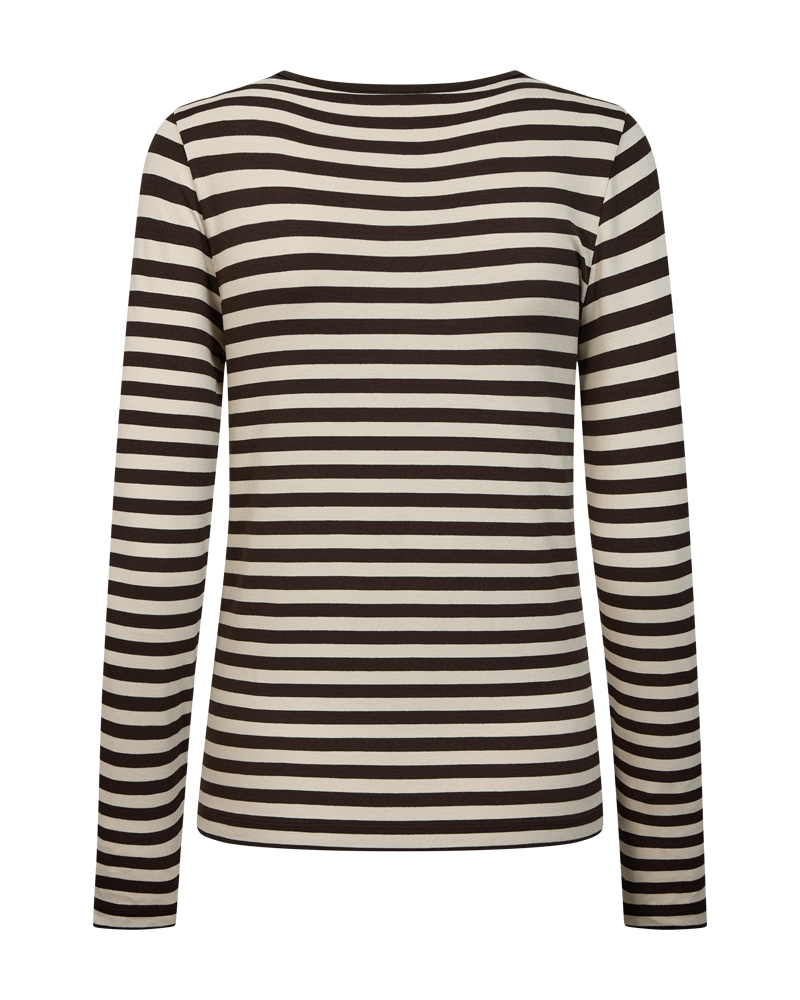 Freequent Liana T Shirt Moonbeam Mole Brun