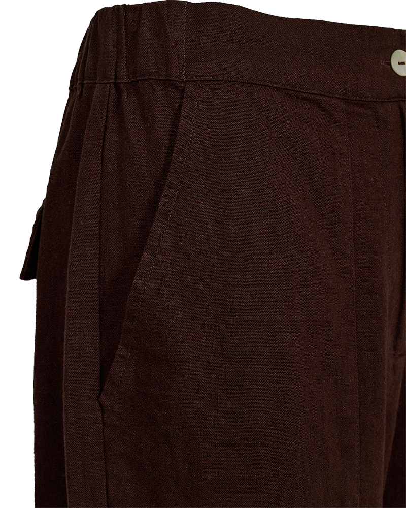 Freequent Lava Buks Leg Pleat Coffee Bean Brun