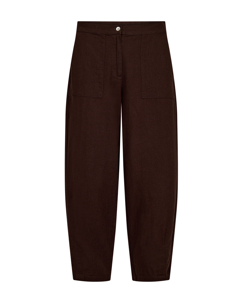 Freequent Lava Buks Leg Pleat Coffee Bean Brun