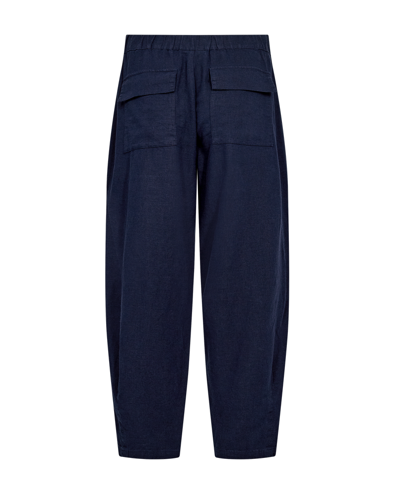Freequent Lava Buks Leg Pleat Navy Blå