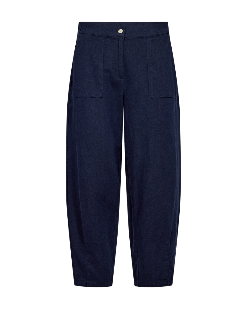 Freequent Lava Buks Leg Pleat Navy Blå