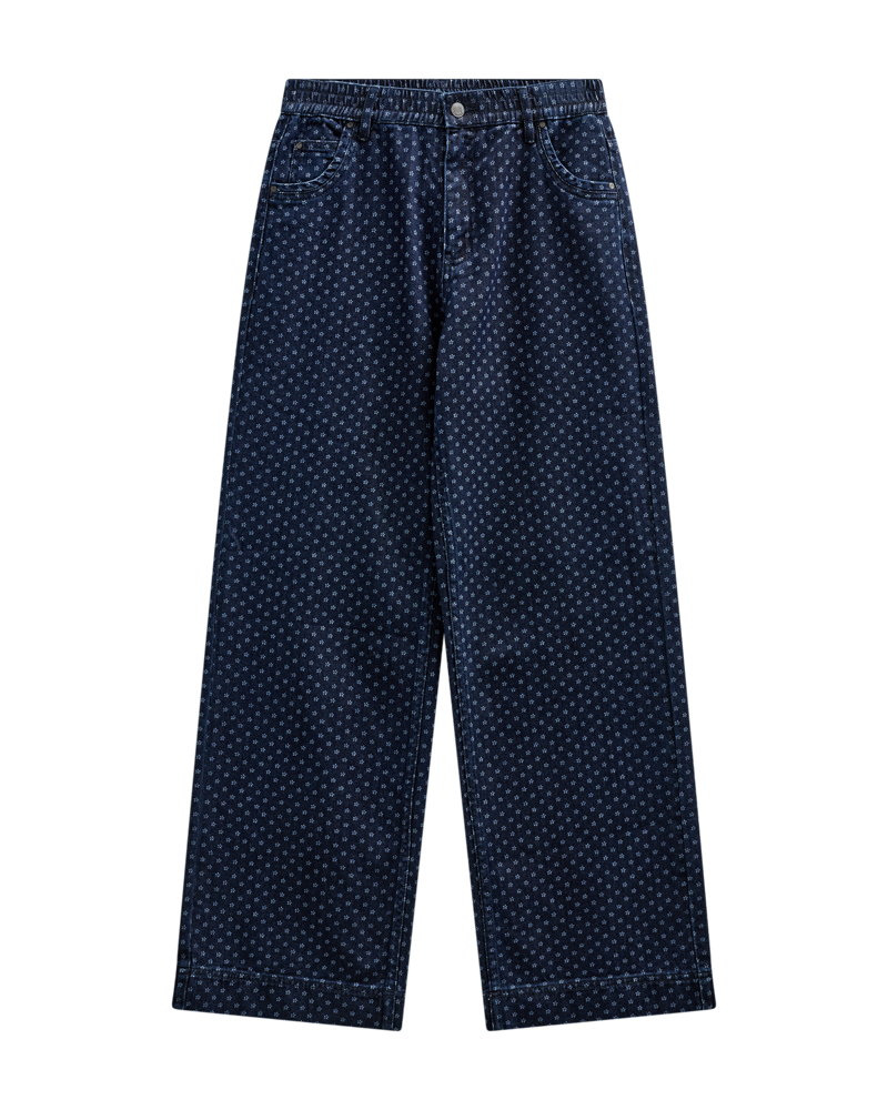 Freequent Rinna Bukser Denim Dark Blå