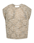 Freequent Valter Top Silver Mink Brun w Brilliant Hvid