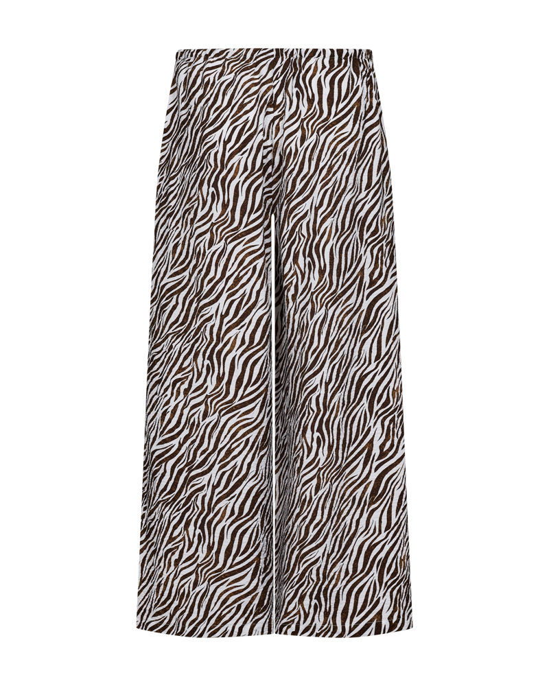 Freequent Mele Bukser Brilliant Hvid w Coffee Bean Brun