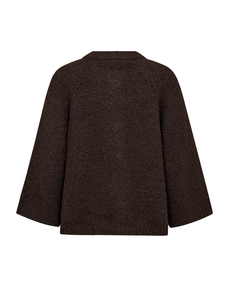 Freequent Grslulu Cardigan Mole Brun Melange