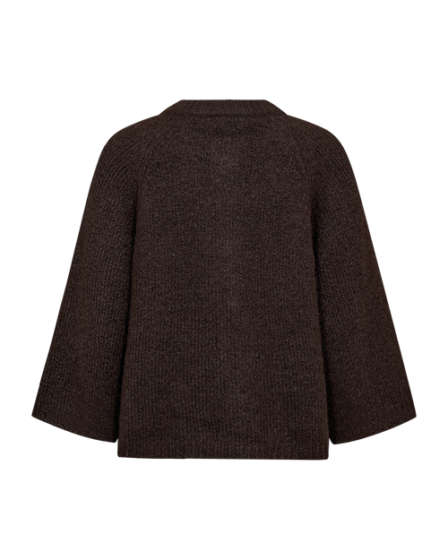 Freequent Grslulu Cardigan Mole Brun Melange