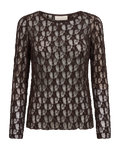 Freequent Reddy T Shirt Lace Mole Brun