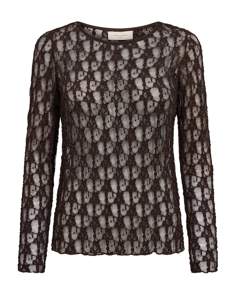Freequent Reddy T Shirt Lace Mole Brun