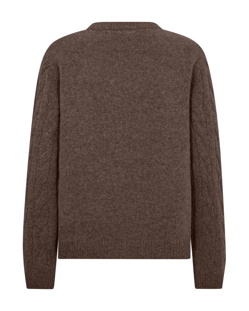 Freequent Winka Strik Pullover Uld Morel Melange Brun