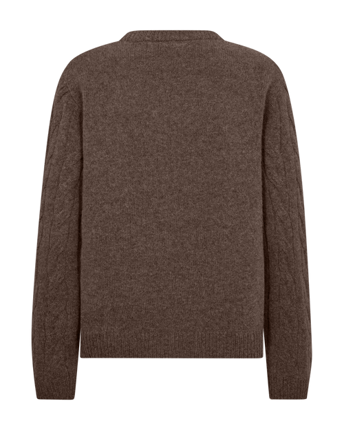 Freequent Winka Strik Pullover Uld Morel Melange Brun