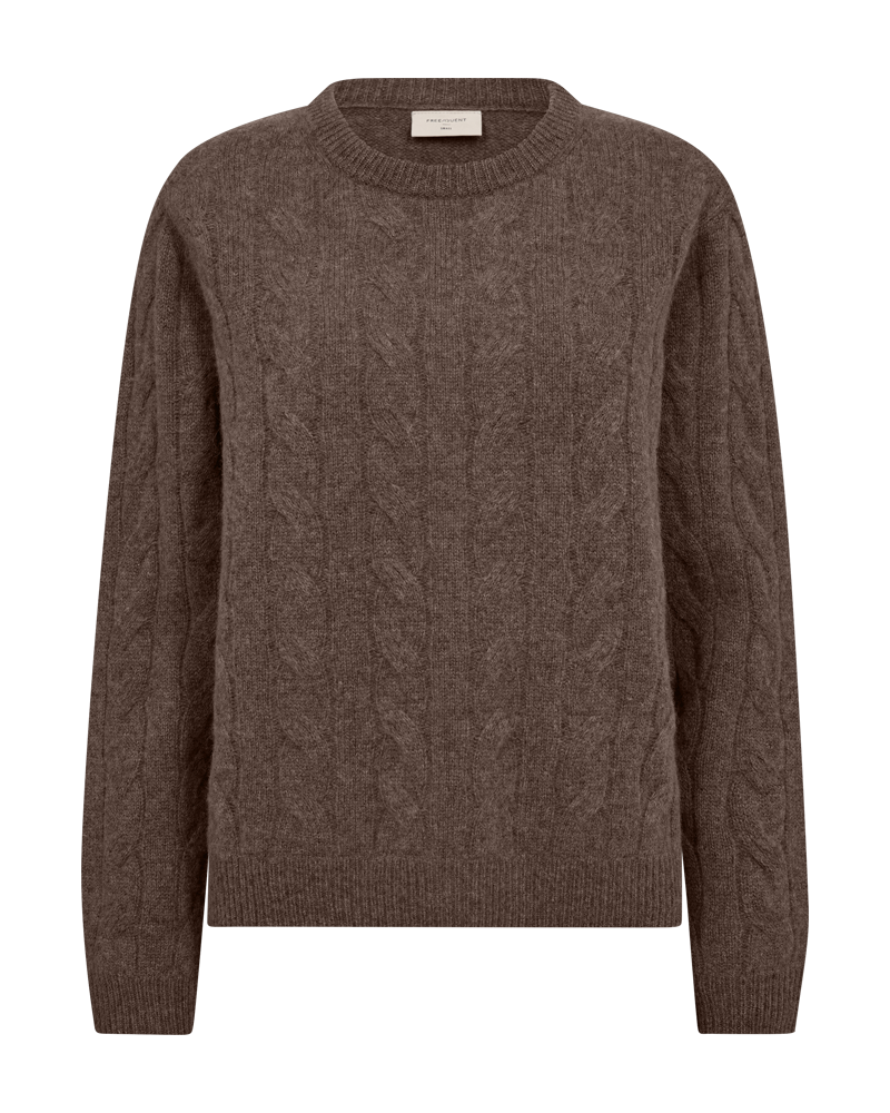 Freequent Winka Strik Pullover Uld Morel Melange Brun