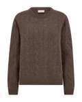 Freequent Winka Strik Pullover Uld Morel Melange Brun