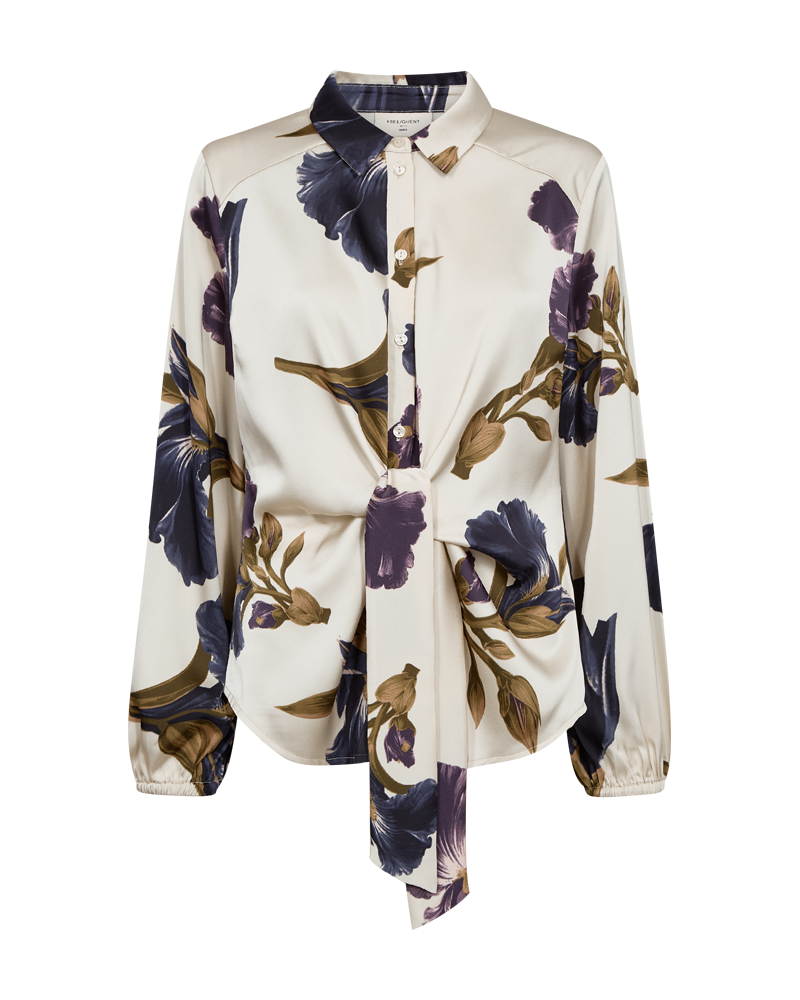 Freequent Zila Bluse Moonbeam w Nightshade Blå