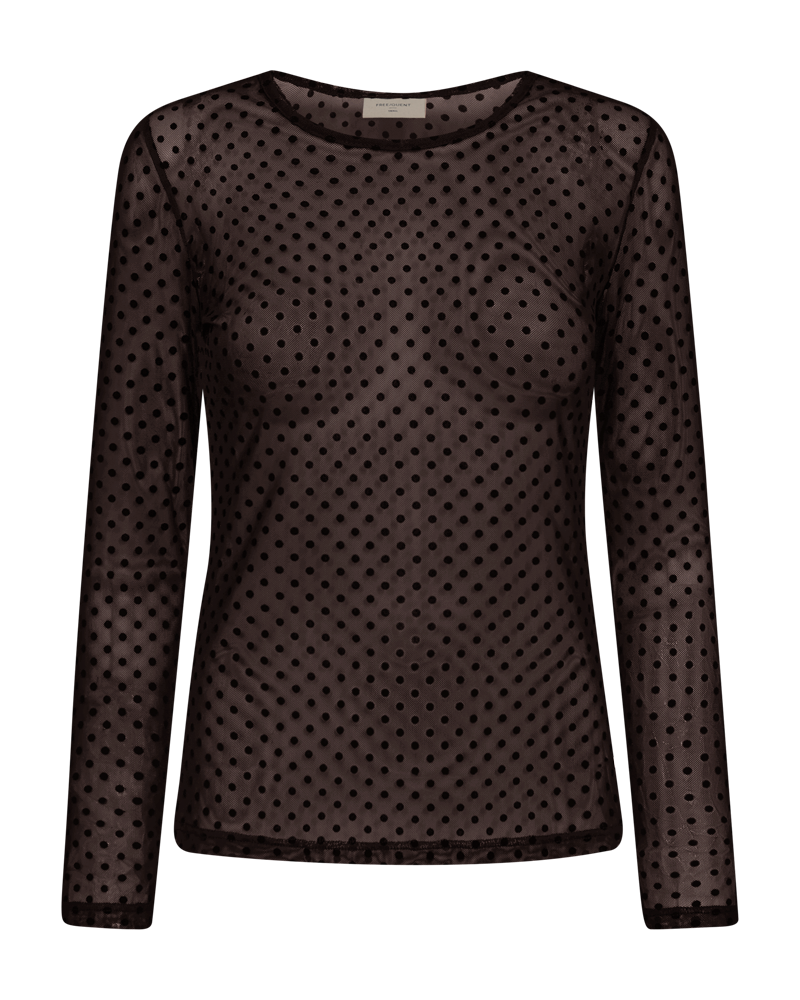 Freequent Mesa Bluse Prikker Mole Brun