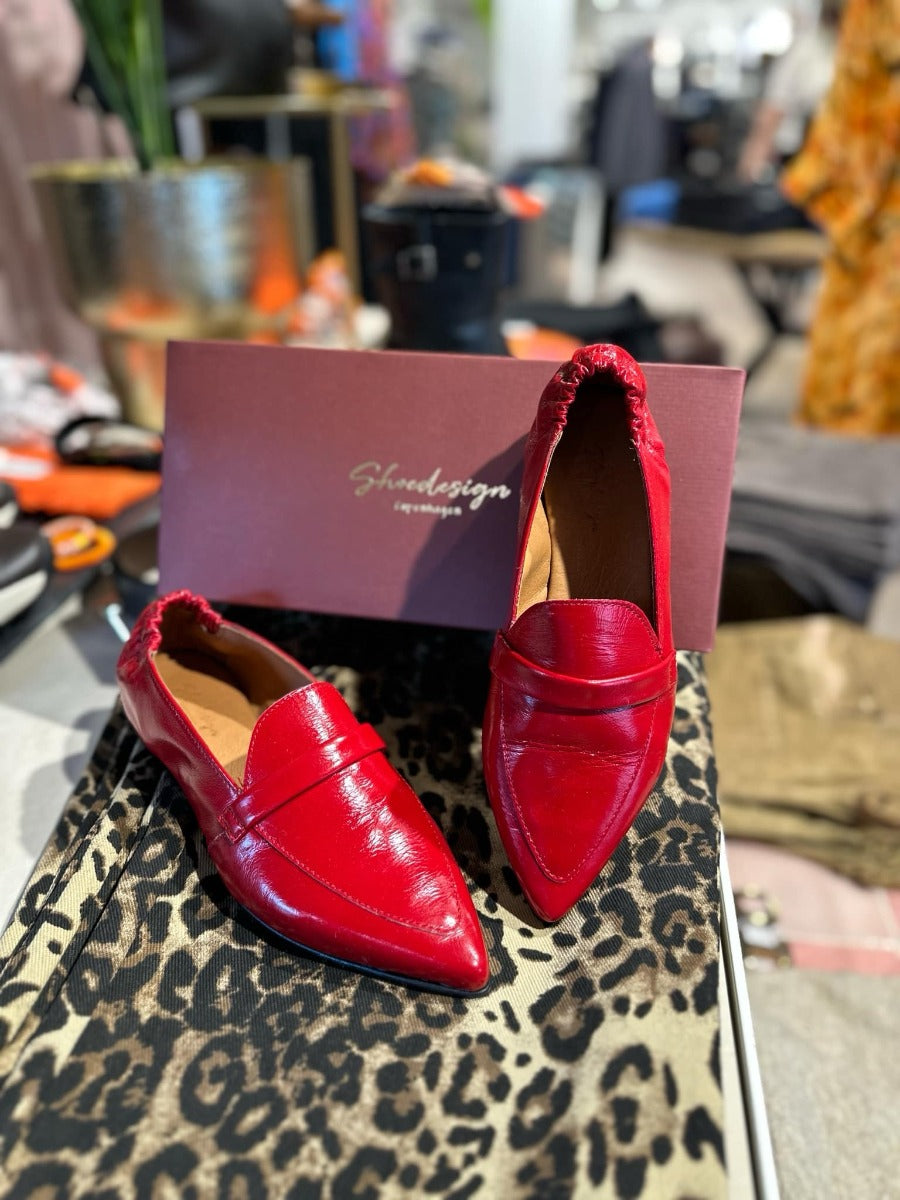 ShoeDesign LUCY Ballerina Skind Rød