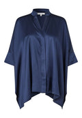 Dea Kudibal MANDY Bluse w Stand Collar Optical Blå