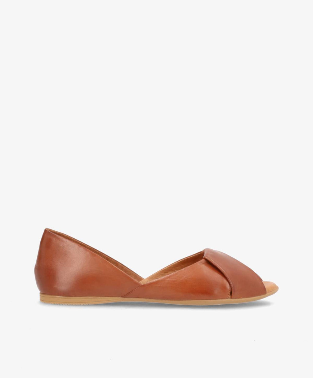 ShoeDesign VIVA Ballerina Læder Brandy Mellembrun