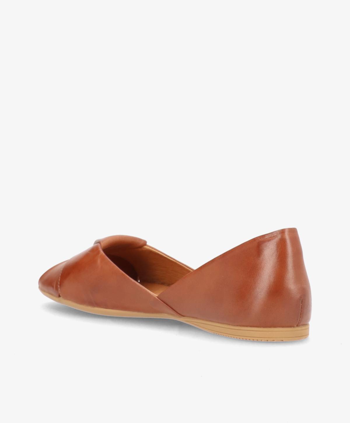 ShoeDesign VIVA Ballerina Læder Brandy Mellembrun