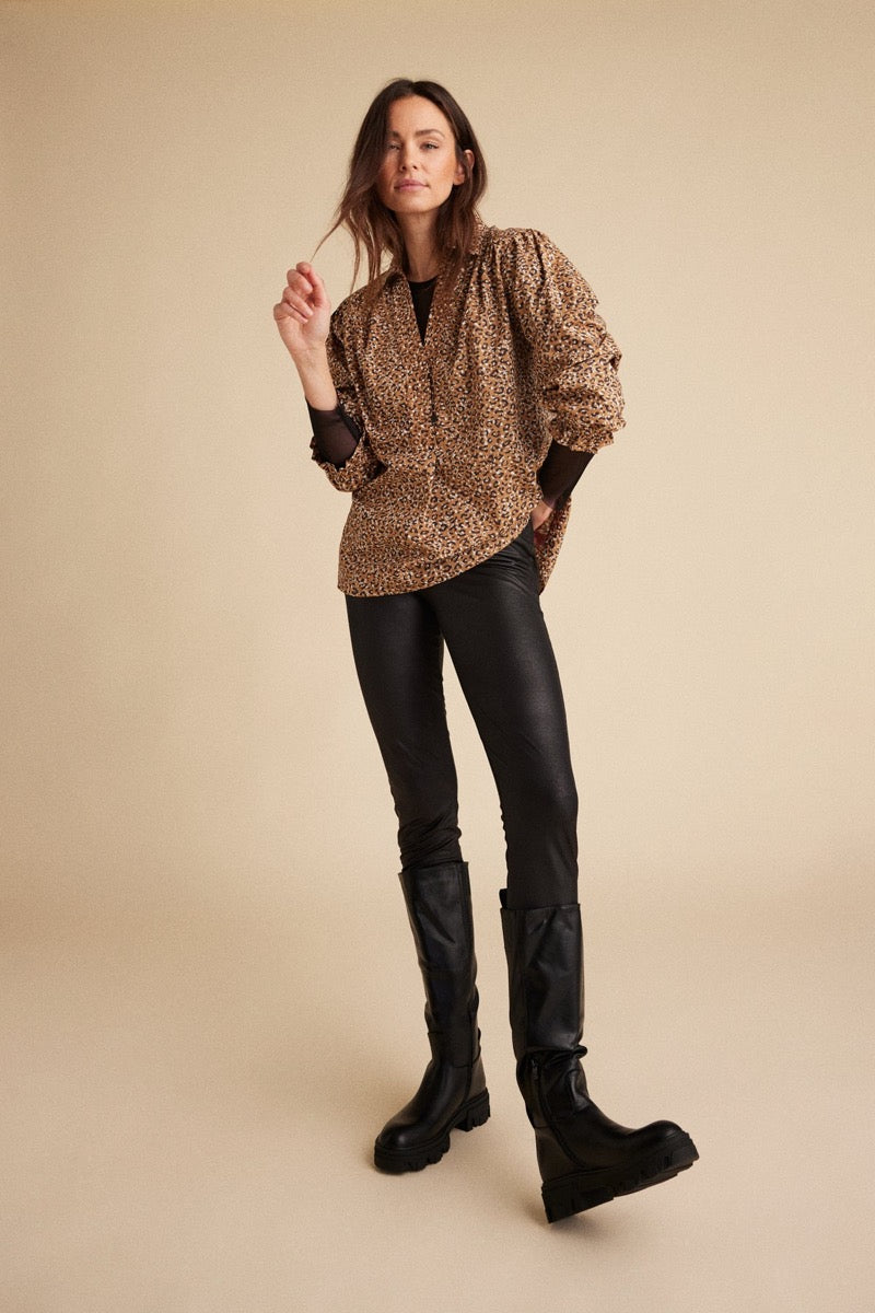 One Two Siwovi Bluse Tigers Eye Brun