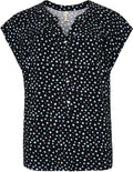 Ofelia Sofi Bluse Navy Blå Prikker