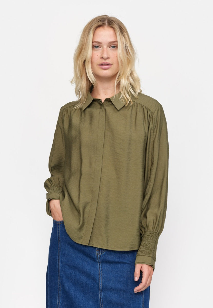 Soft Rebels Tasha Skjorte Burnt Olive Grøn